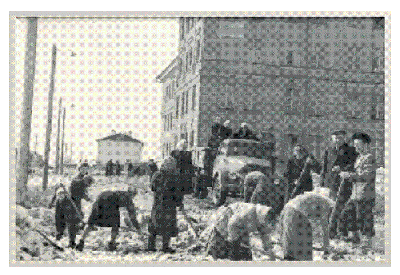 Благоустройство территории больницы 1958 год